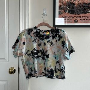 Big Bud Press Magic Waters Tie Dye Crop Tee, Unisex Small